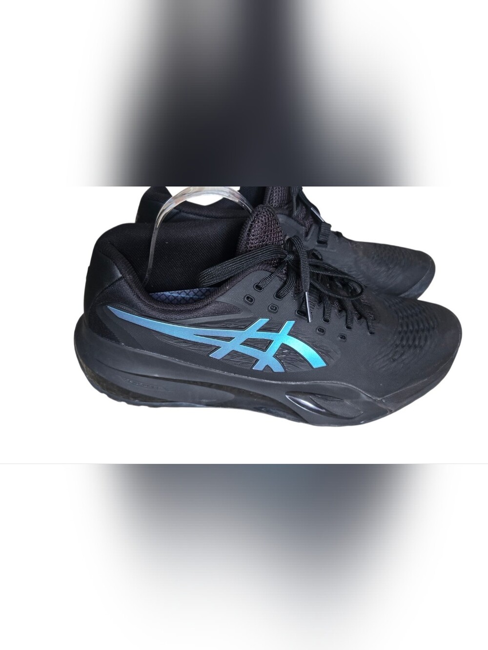 ASICS GEL-Resolution X Night Energy Tennis Shoes Men's 11.5 Black Iridescent Blu